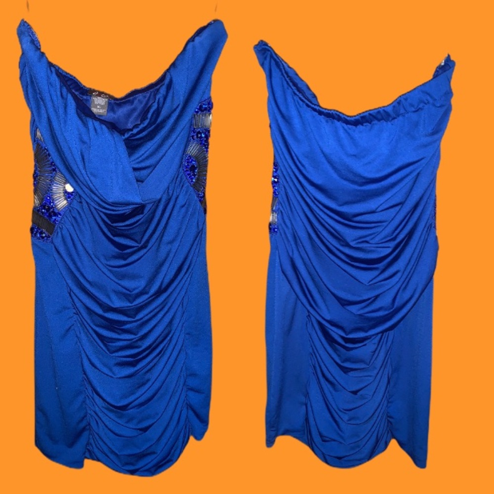 Strapless mini dress